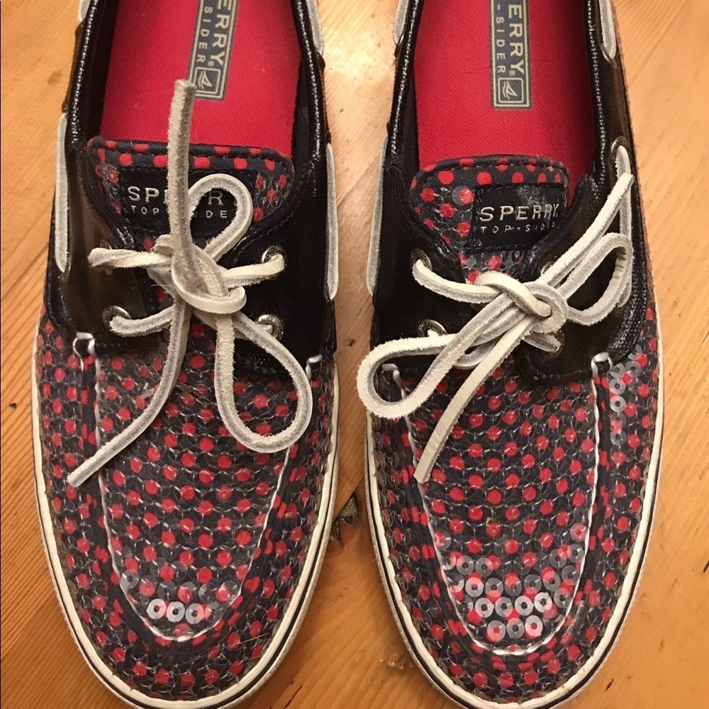 🌸Sequined Sperry Top Siders